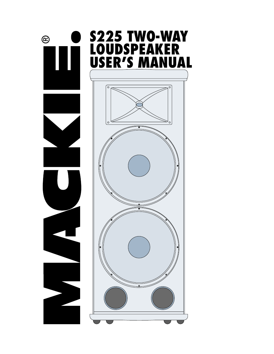 MACKIE S225 TWO-WAY User Manual | 12 pages