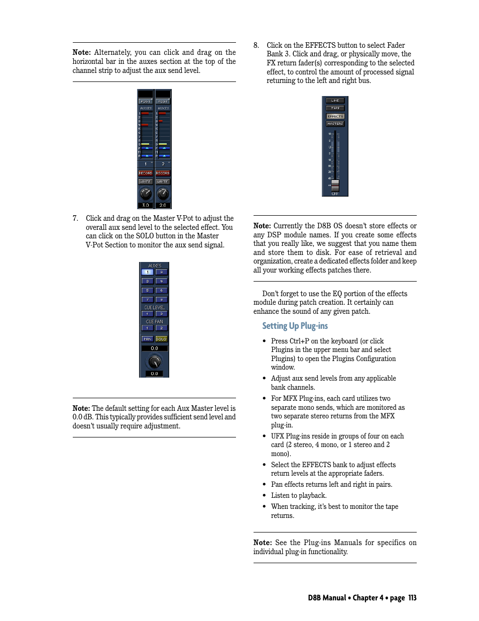 Setting up plug-ins | MACKIE Digital 8Bus D8B v5.1 User Manual | Page 119 / 198