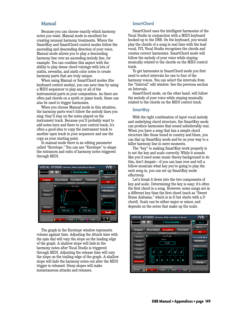 Manual, Smartchord, Smartkey | MACKIE Digital 8Bus D8B v5.1 User Manual | Page 155 / 198