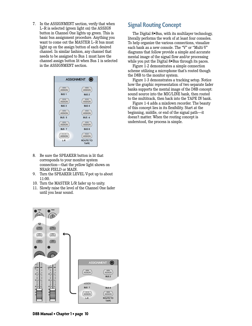 Signal routing concept, D8b manual • chapter 1 • page 10 | MACKIE Digital 8Bus D8B v5.1 User Manual | Page 16 / 198