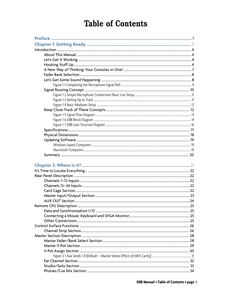 MACKIE Digital 8Bus D8B v5.1 User Manual | Page 4 / 198