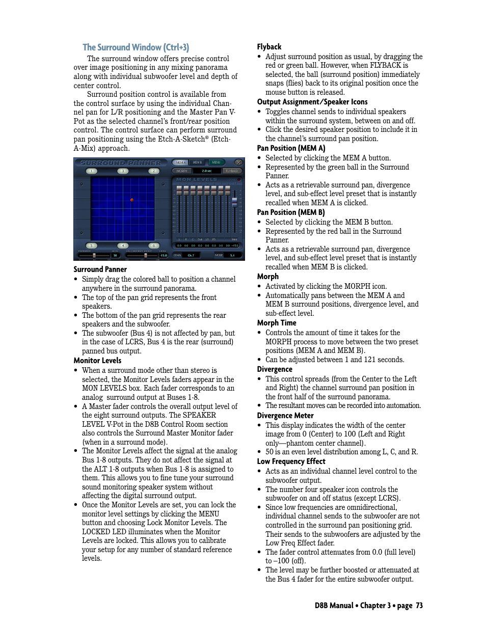 The surround window (ctrl+3) | MACKIE Digital 8Bus D8B v5.1 User Manual | Page 79 / 198