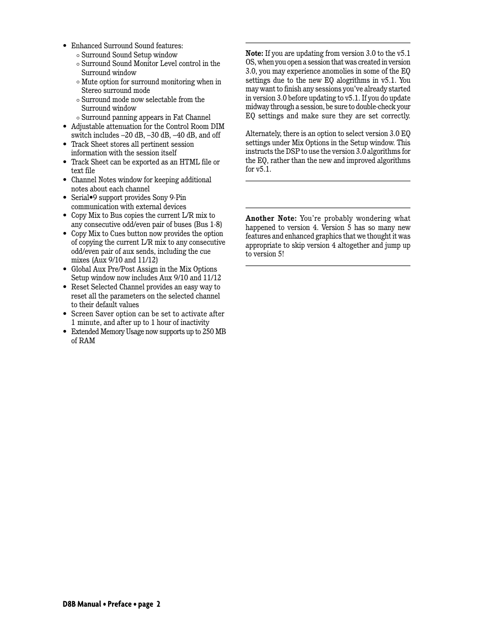MACKIE Digital 8Bus D8B v5.1 User Manual | Page 8 / 198