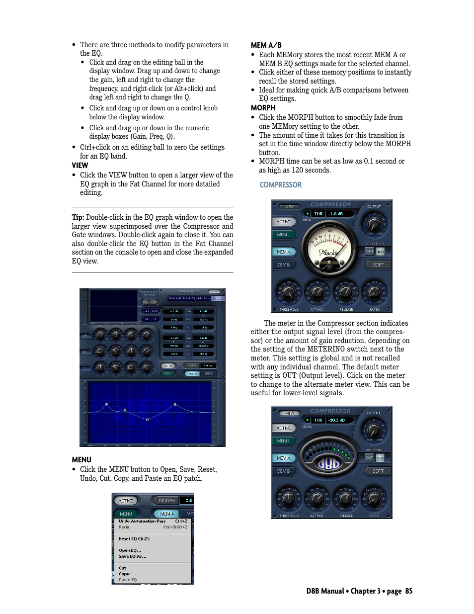 MACKIE Digital 8Bus D8B v5.1 User Manual | Page 91 / 198