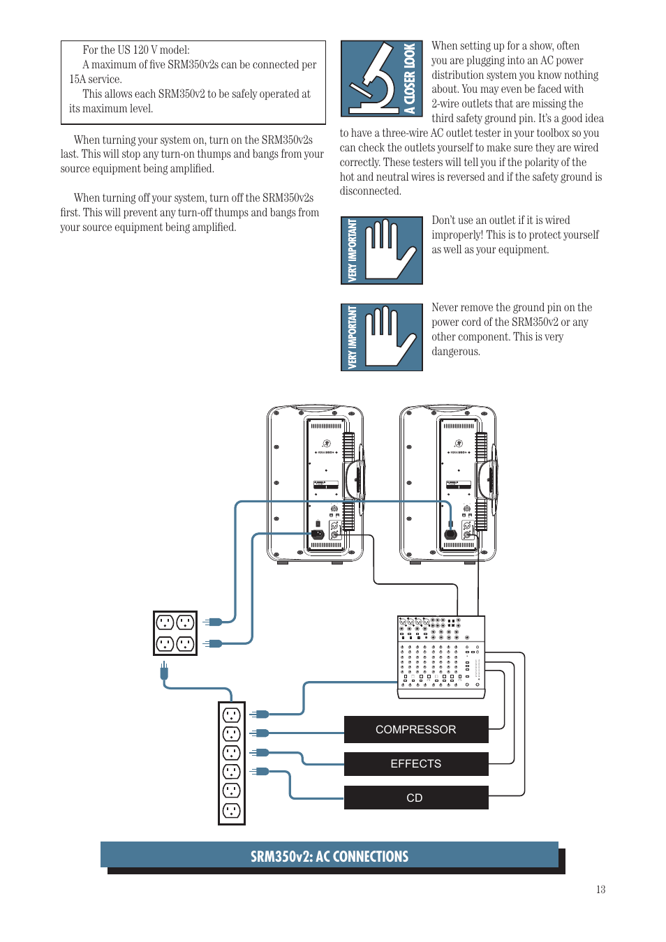 MACKIE SRM350 User Manual | Page 13 / 20