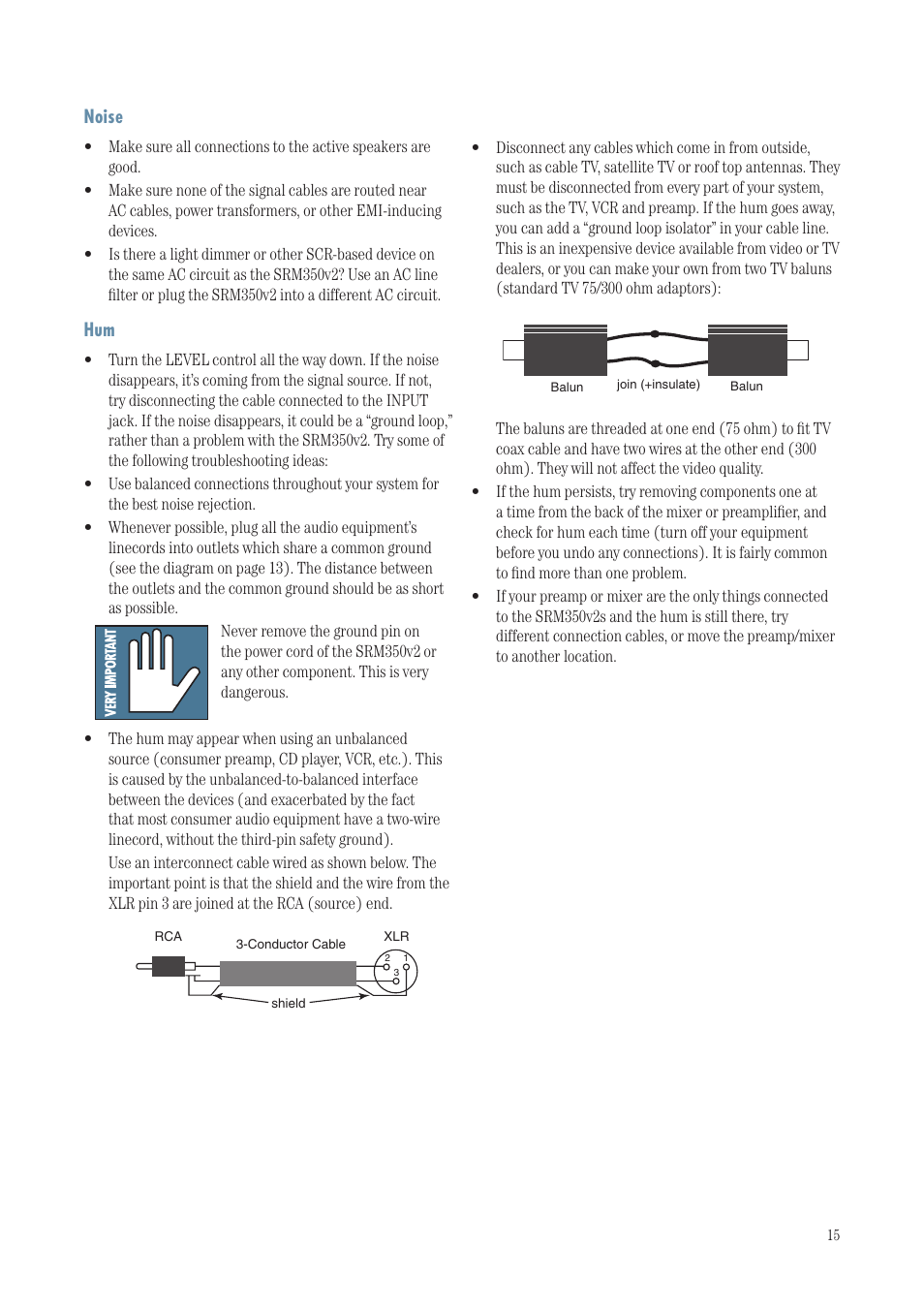 MACKIE SRM350 User Manual | Page 15 / 20