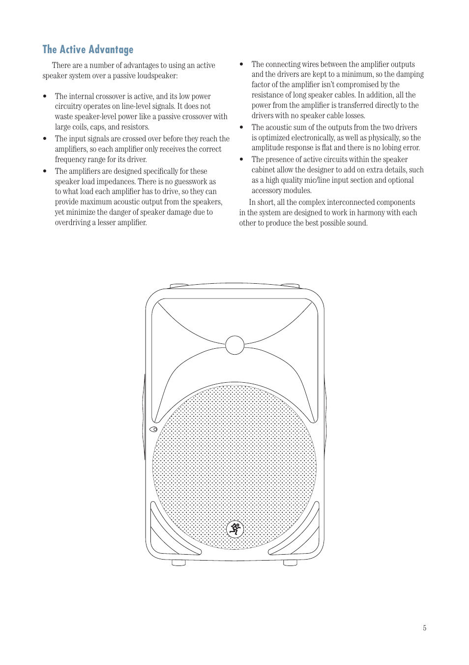 The active advantage | MACKIE SRM350 User Manual | Page 5 / 20