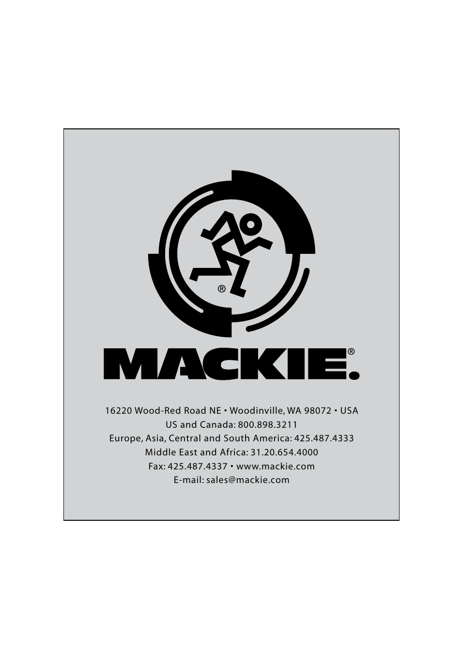 MACKIE Big Knob Studio Command System User Manual | Page 20 / 20