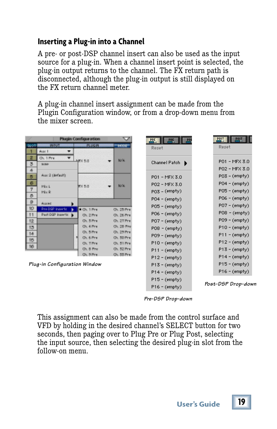 Inserting a plug-in into a channel | MACKIE MDW 2x2 User Manual | Page 19 / 24
