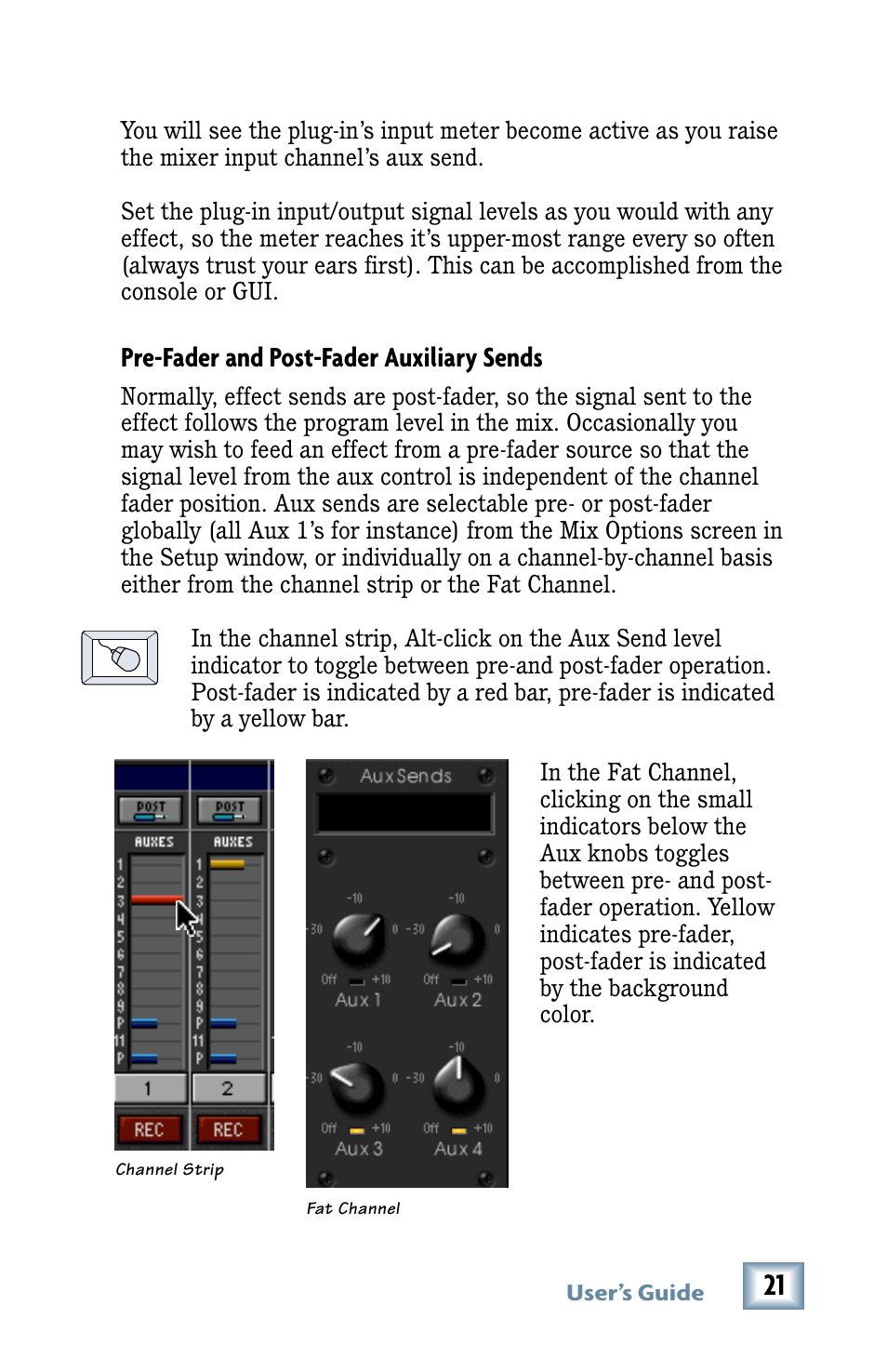 Pre-fader and post-fader auxiliary sends | MACKIE MDW 2x2 User Manual | Page 21 / 24