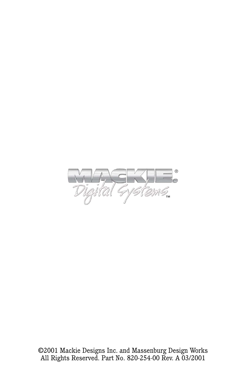 MACKIE MDW 2x2 User Manual | Page 24 / 24
