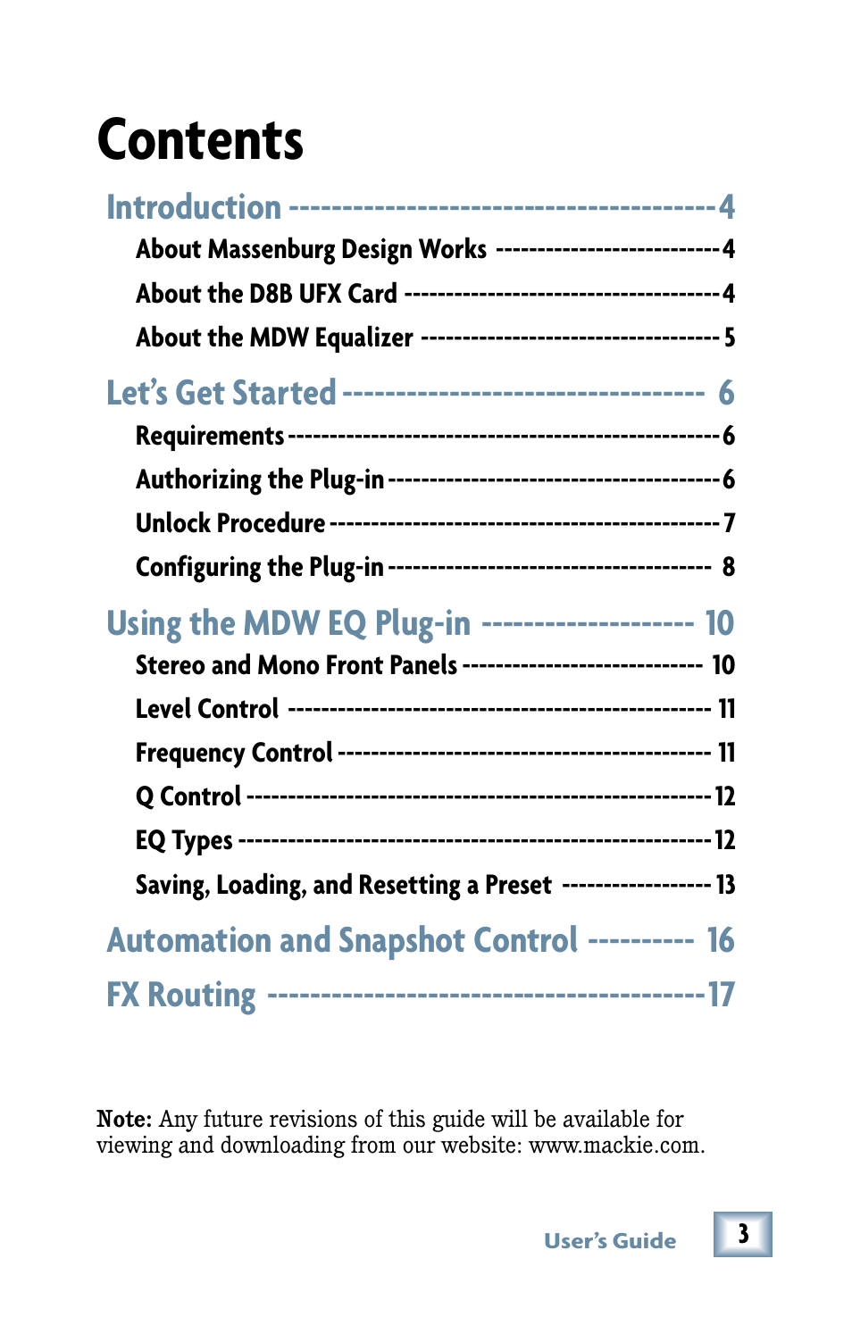 MACKIE MDW 2x2 User Manual | Page 3 / 24