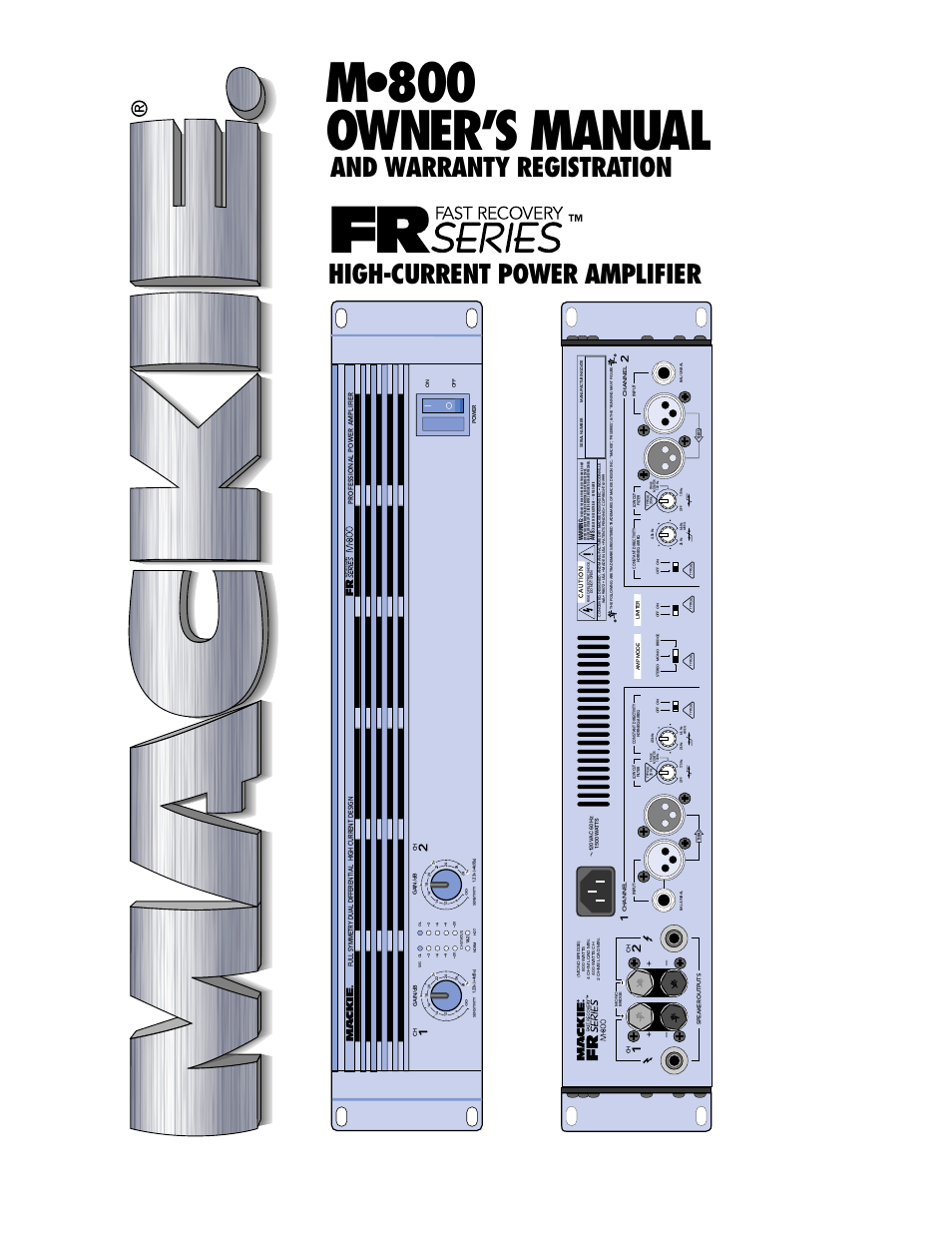 MACKIE M800 User Manual | 27 pages