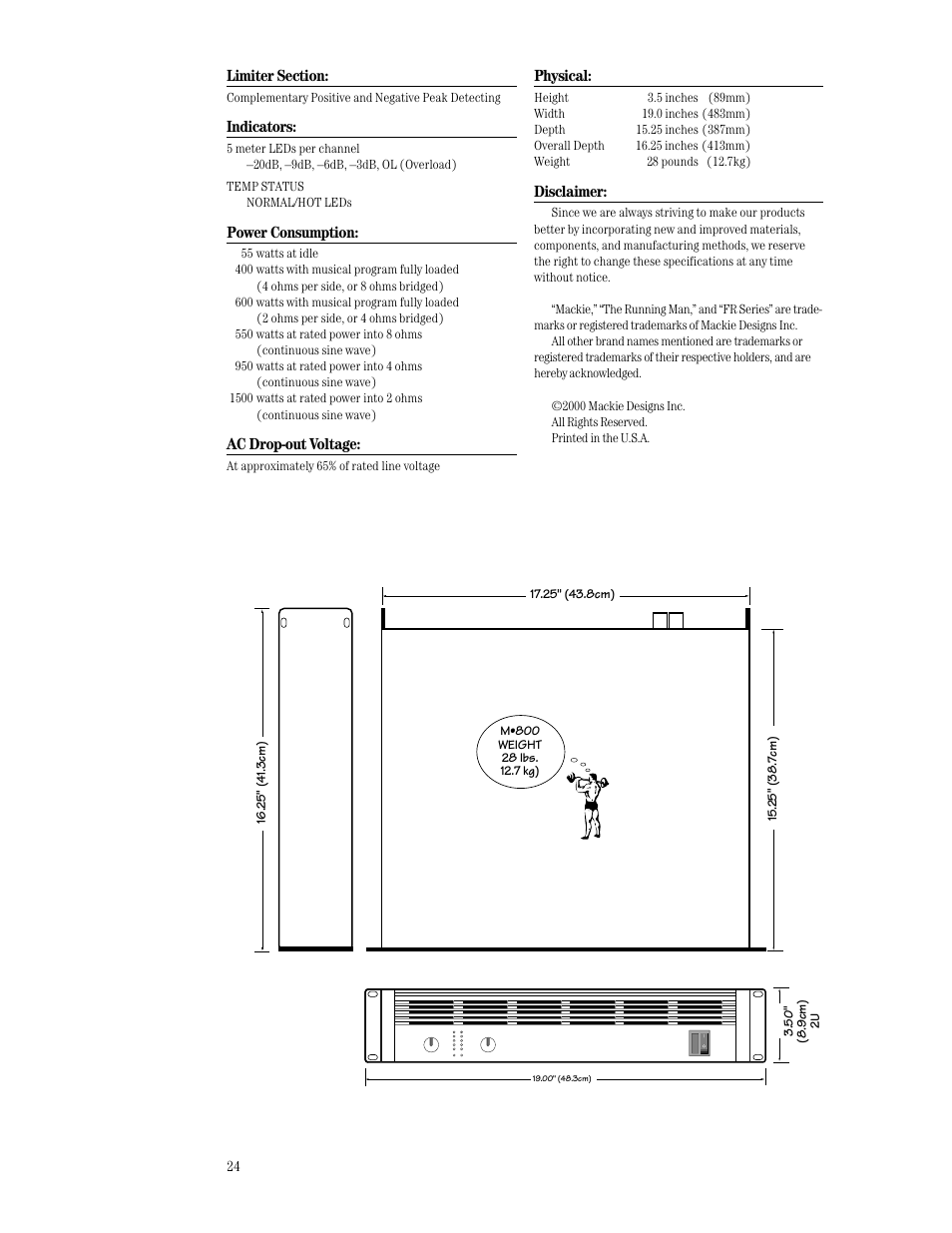 MACKIE M800 User Manual | Page 24 / 27