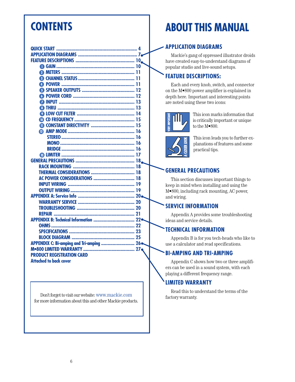 MACKIE M800 User Manual | Page 6 / 27