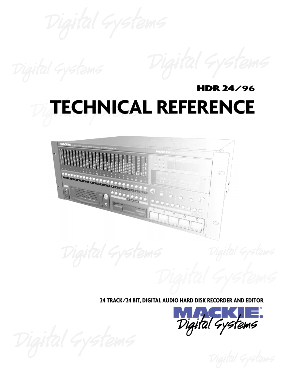 MACKIE HDR 24/96 User Manual | 110 pages