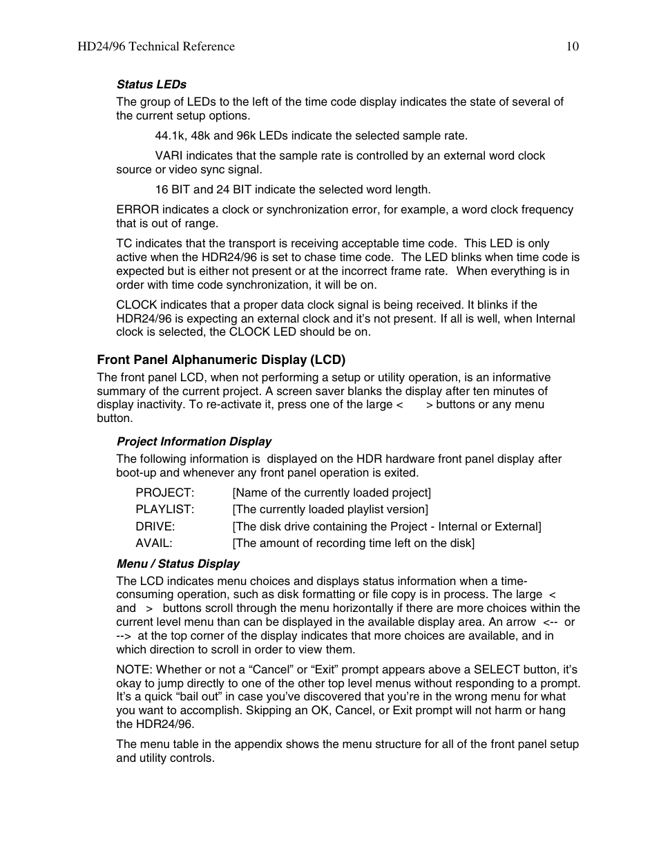MACKIE HDR 24/96 User Manual | Page 10 / 110