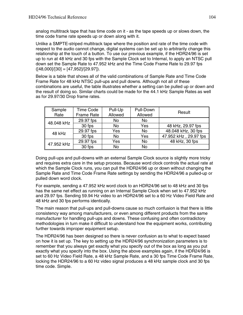MACKIE HDR 24/96 User Manual | Page 104 / 110
