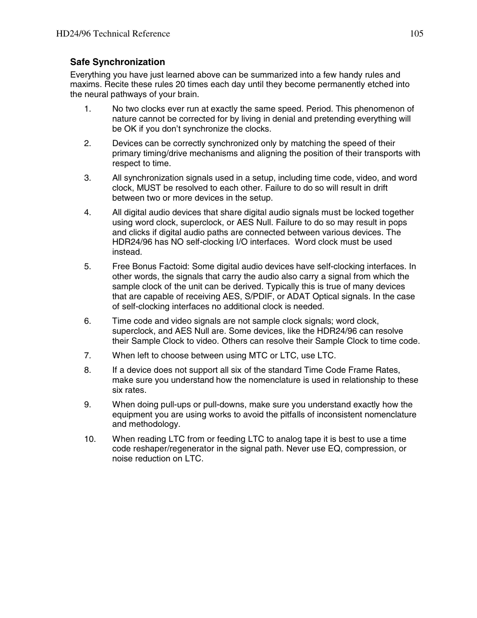 MACKIE HDR 24/96 User Manual | Page 105 / 110