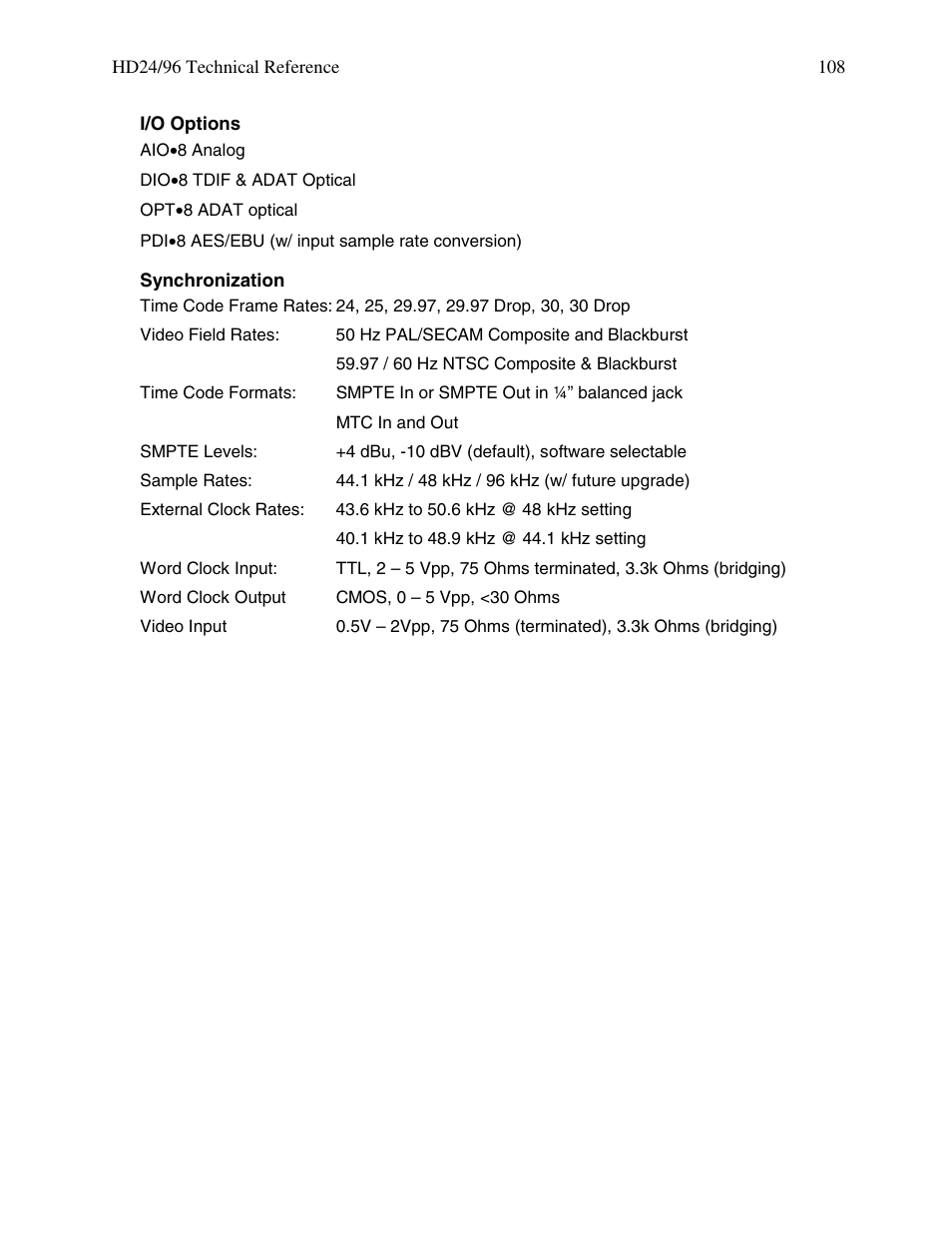 MACKIE HDR 24/96 User Manual | Page 108 / 110