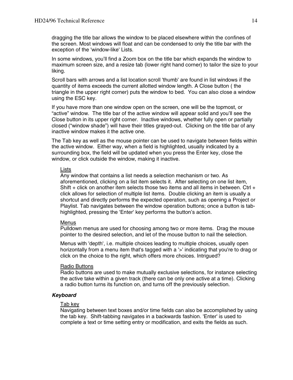 MACKIE HDR 24/96 User Manual | Page 14 / 110