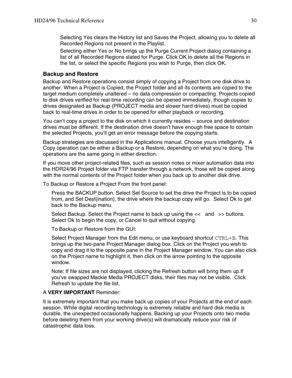 MACKIE HDR 24/96 User Manual | Page 30 / 110