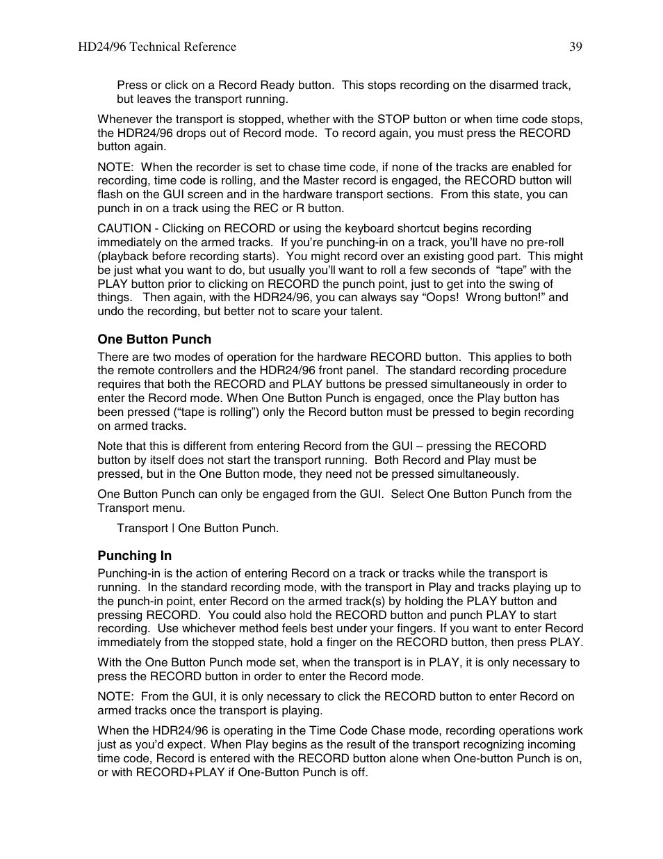 MACKIE HDR 24/96 User Manual | Page 39 / 110