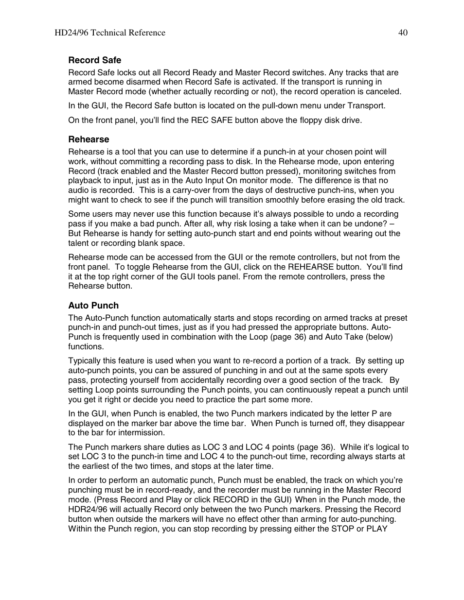 MACKIE HDR 24/96 User Manual | Page 40 / 110