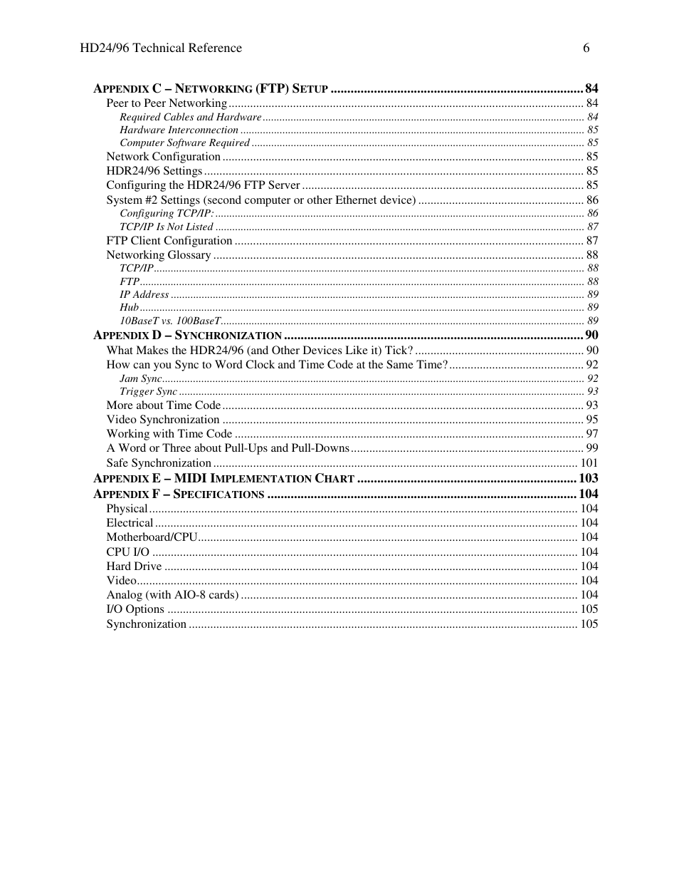 MACKIE HDR 24/96 User Manual | Page 6 / 110