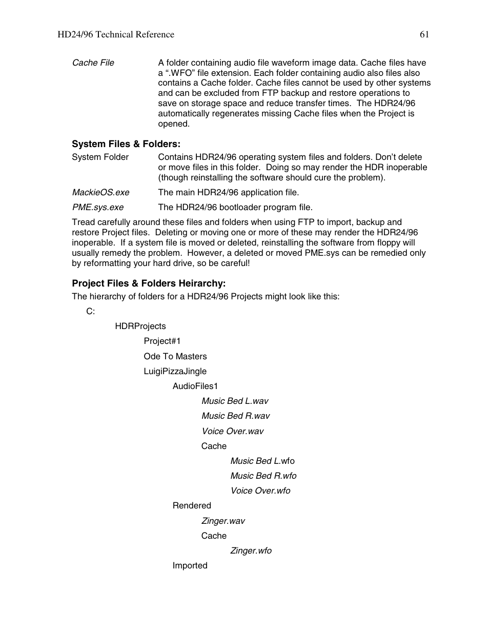 MACKIE HDR 24/96 User Manual | Page 61 / 110