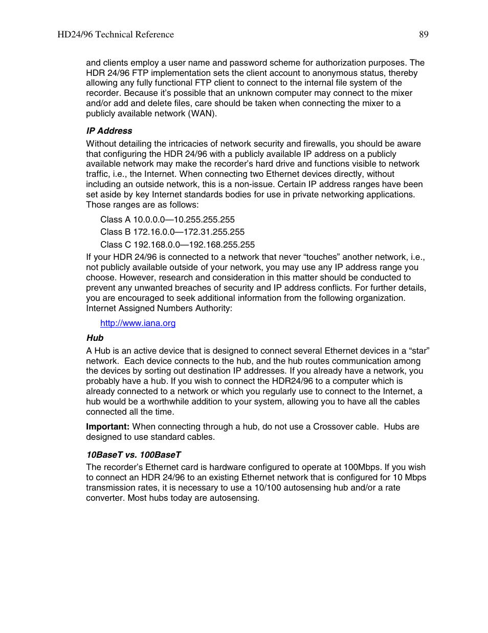 MACKIE HDR 24/96 User Manual | Page 89 / 110