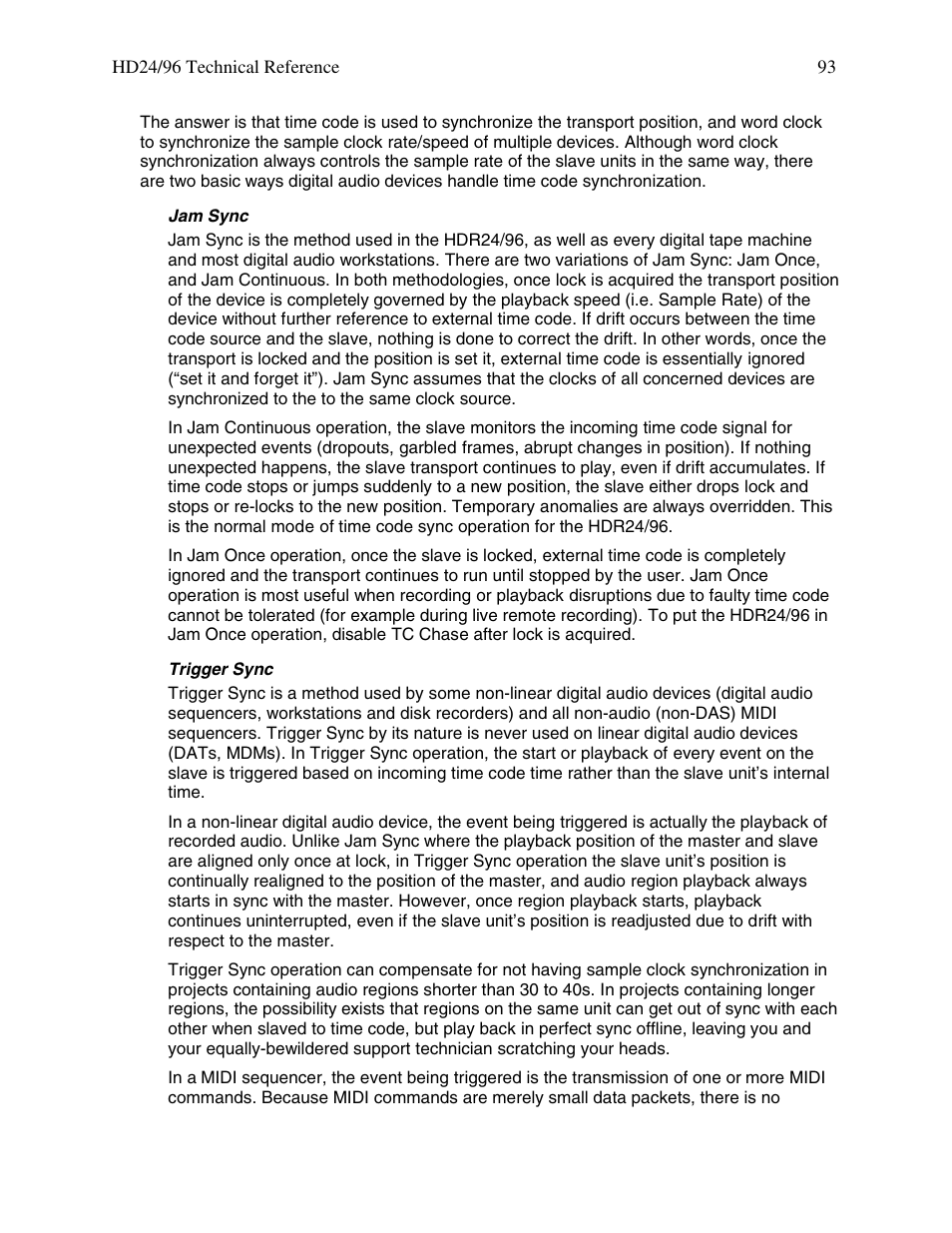 MACKIE HDR 24/96 User Manual | Page 93 / 110