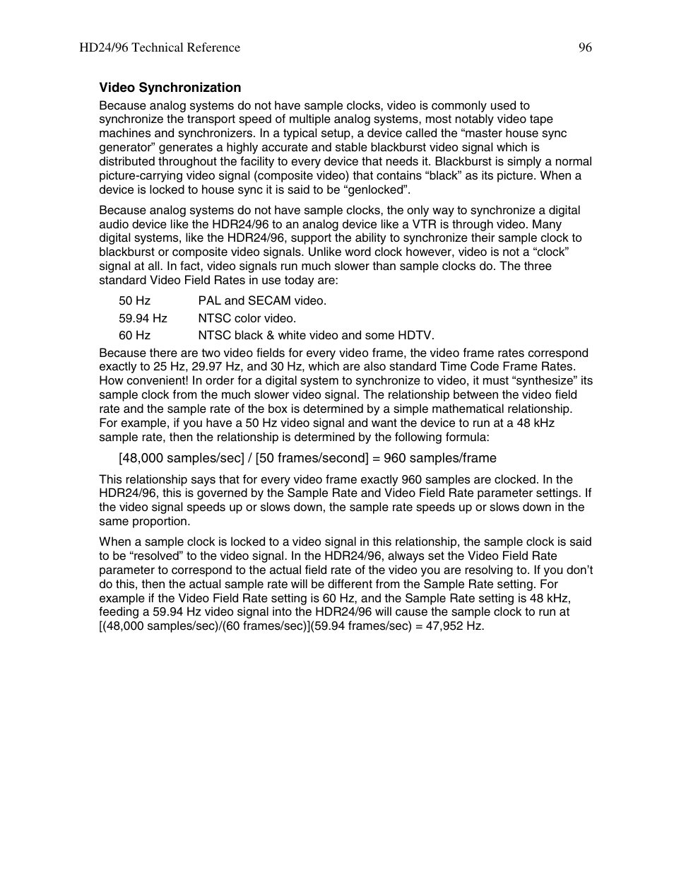 MACKIE HDR 24/96 User Manual | Page 96 / 110