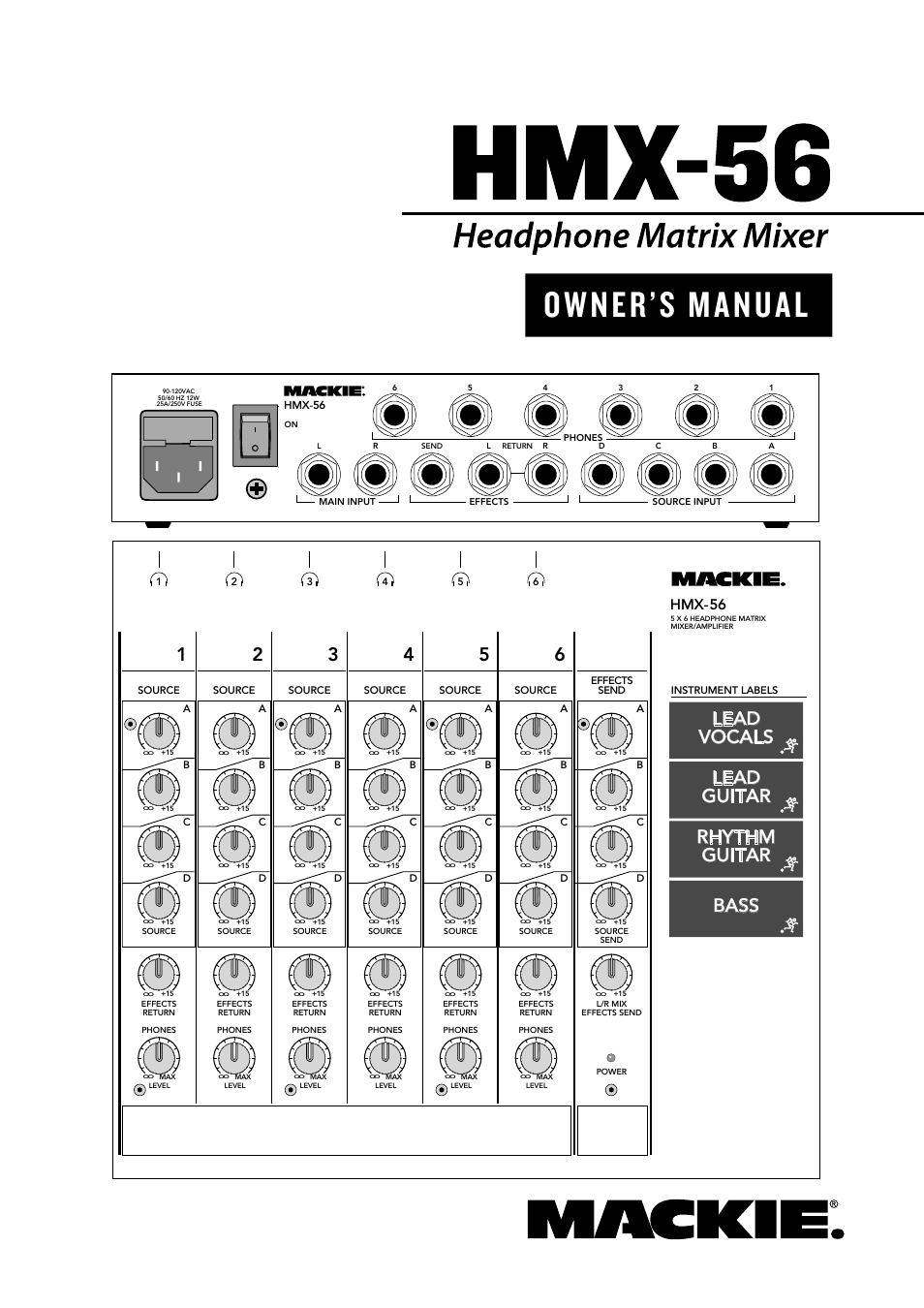 MACKIE HMX-56 User Manual | 16 pages