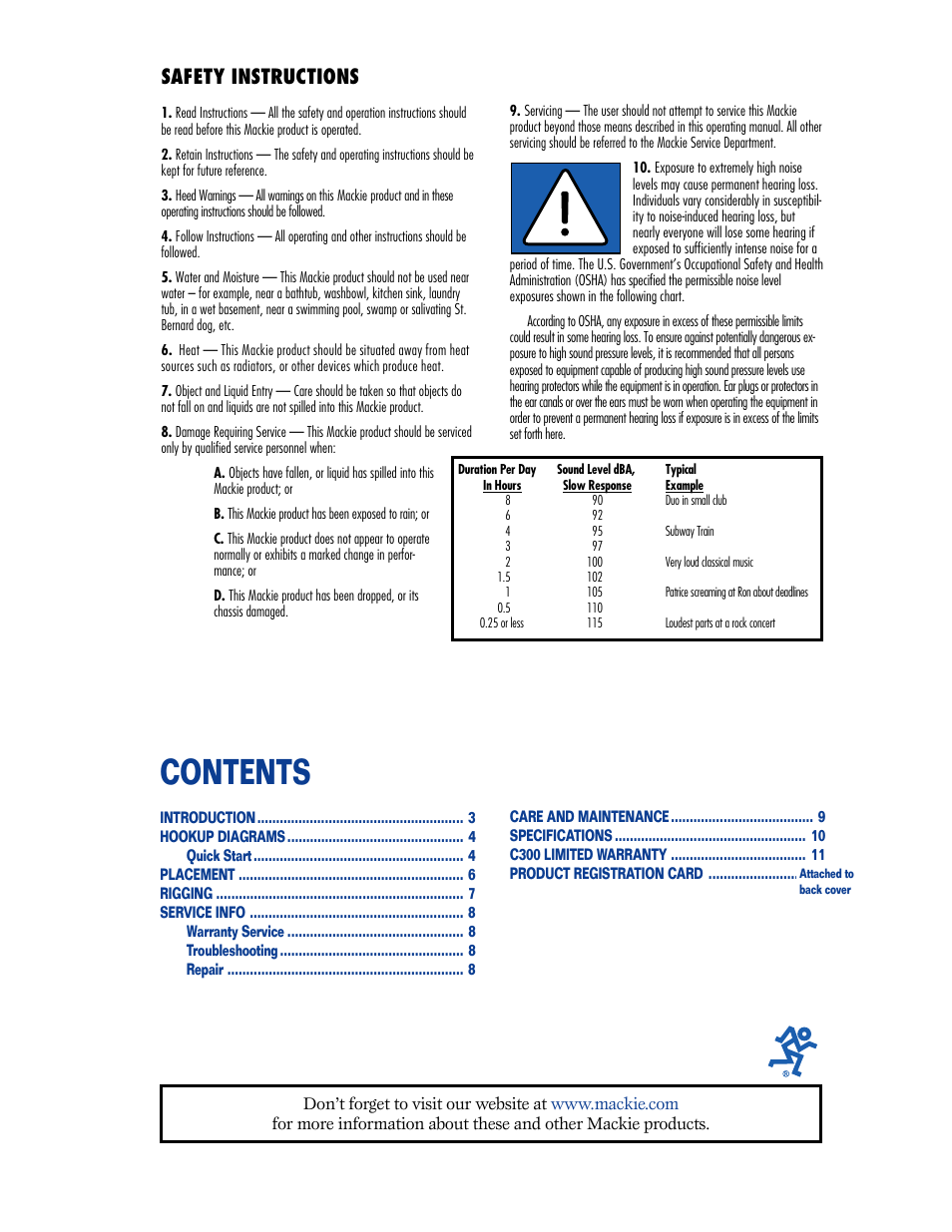 MACKIE C300i User Manual | Page 2 / 11