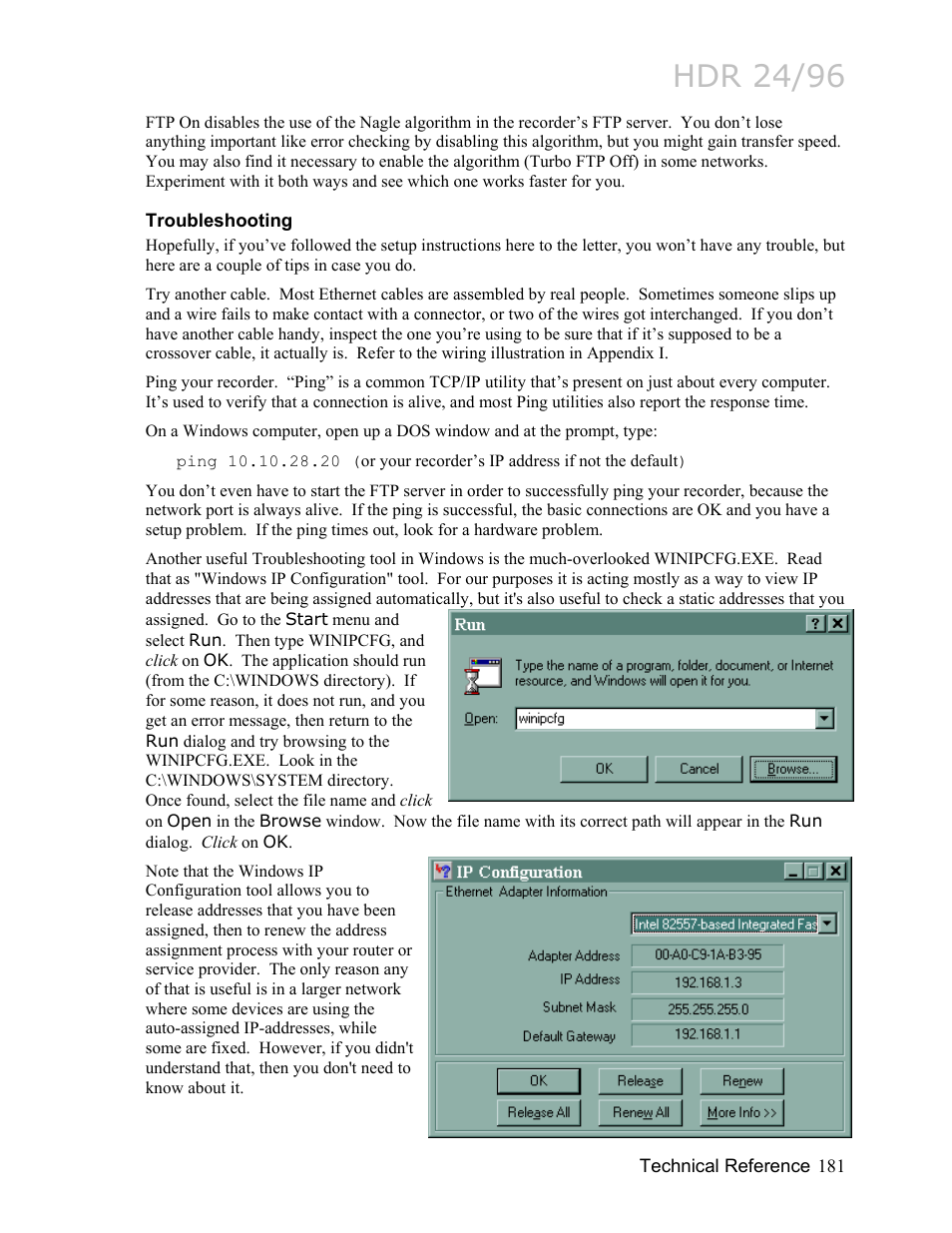 Troubleshooting, Troubleshooting 181, Hdr 24/96 | MACKIE HDR24/96 User Manual | Page 181 / 226