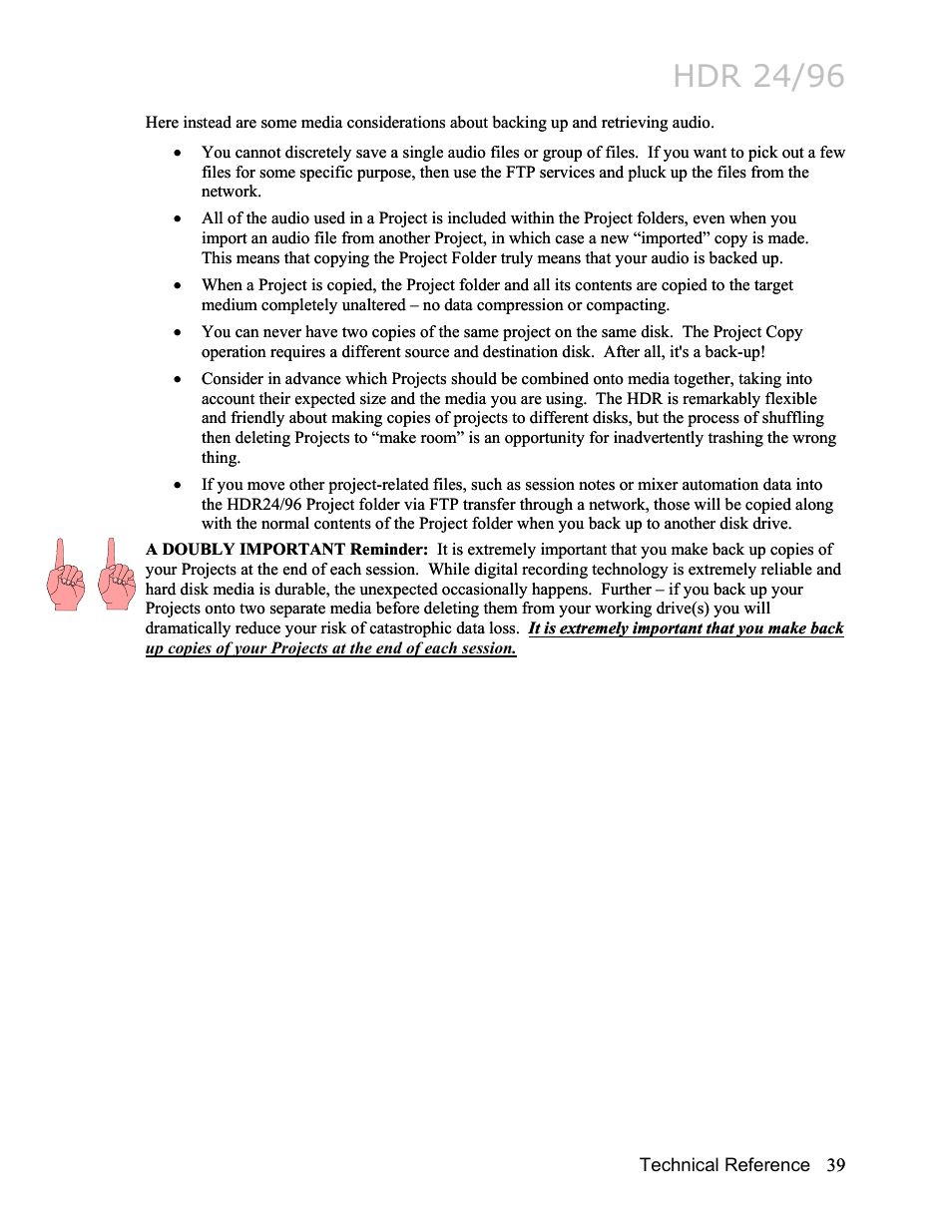 Hdr 24/96 | MACKIE HDR24/96 User Manual | Page 39 / 226