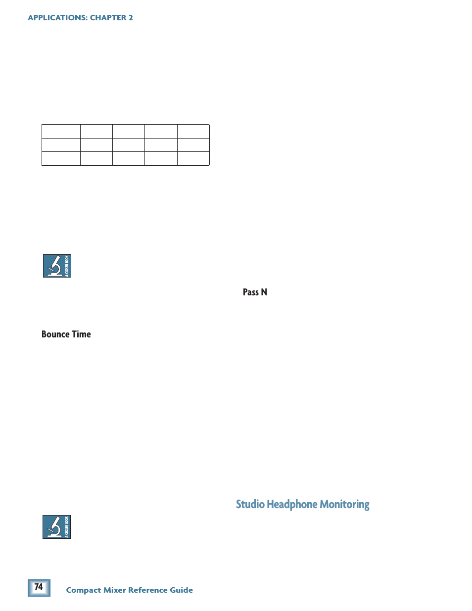 Studio headphone monitoring, Bounce time, Pass n | MACKIE 1604-VLZ PRO User Manual | Page 8 / 12