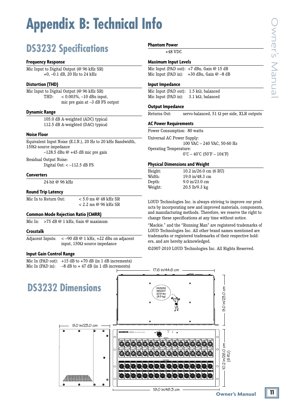 MACKIE DS3232 User Manual | 1 page