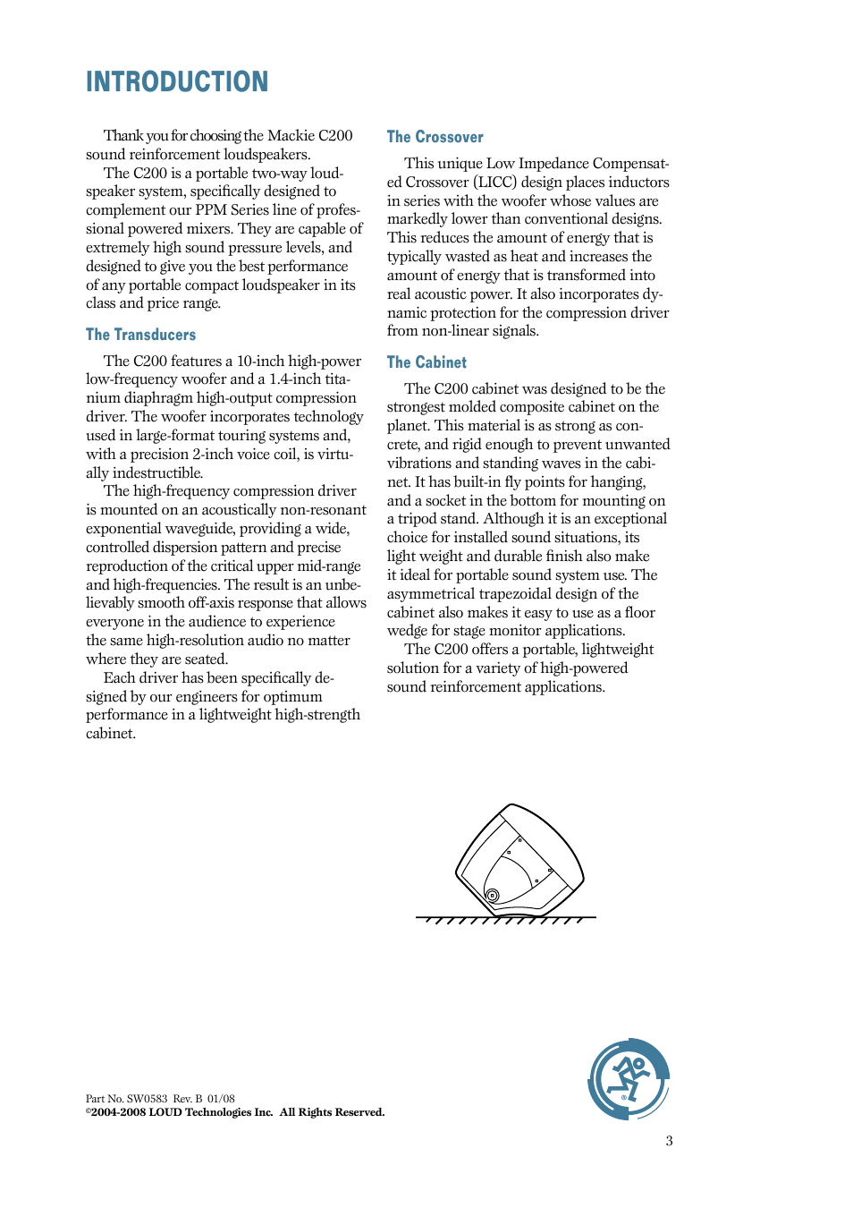 Introduction | MACKIE C200 User Manual | Page 3 / 12