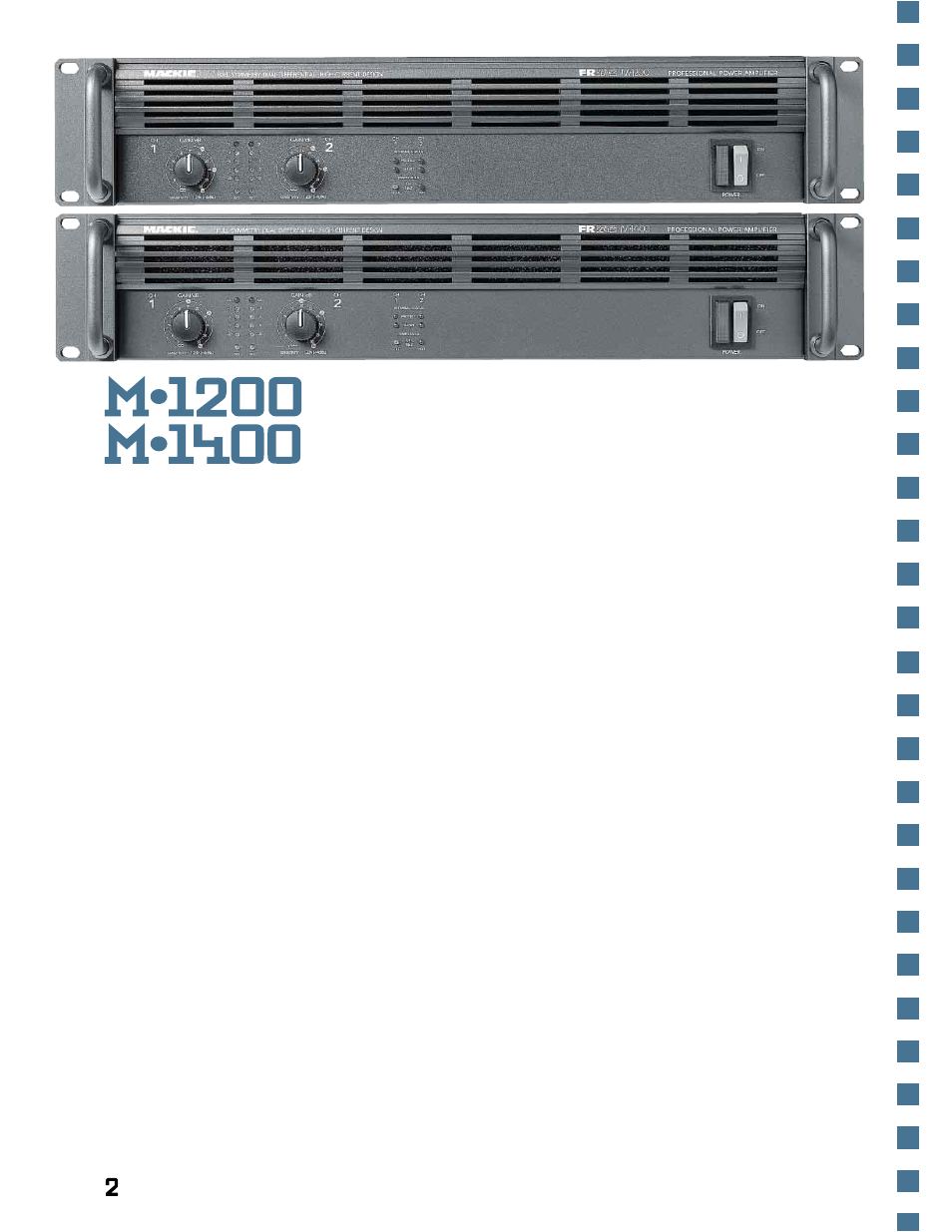 MACKIE FAST RECOVERY SERIES M1200 User Manual | Page 2 / 6