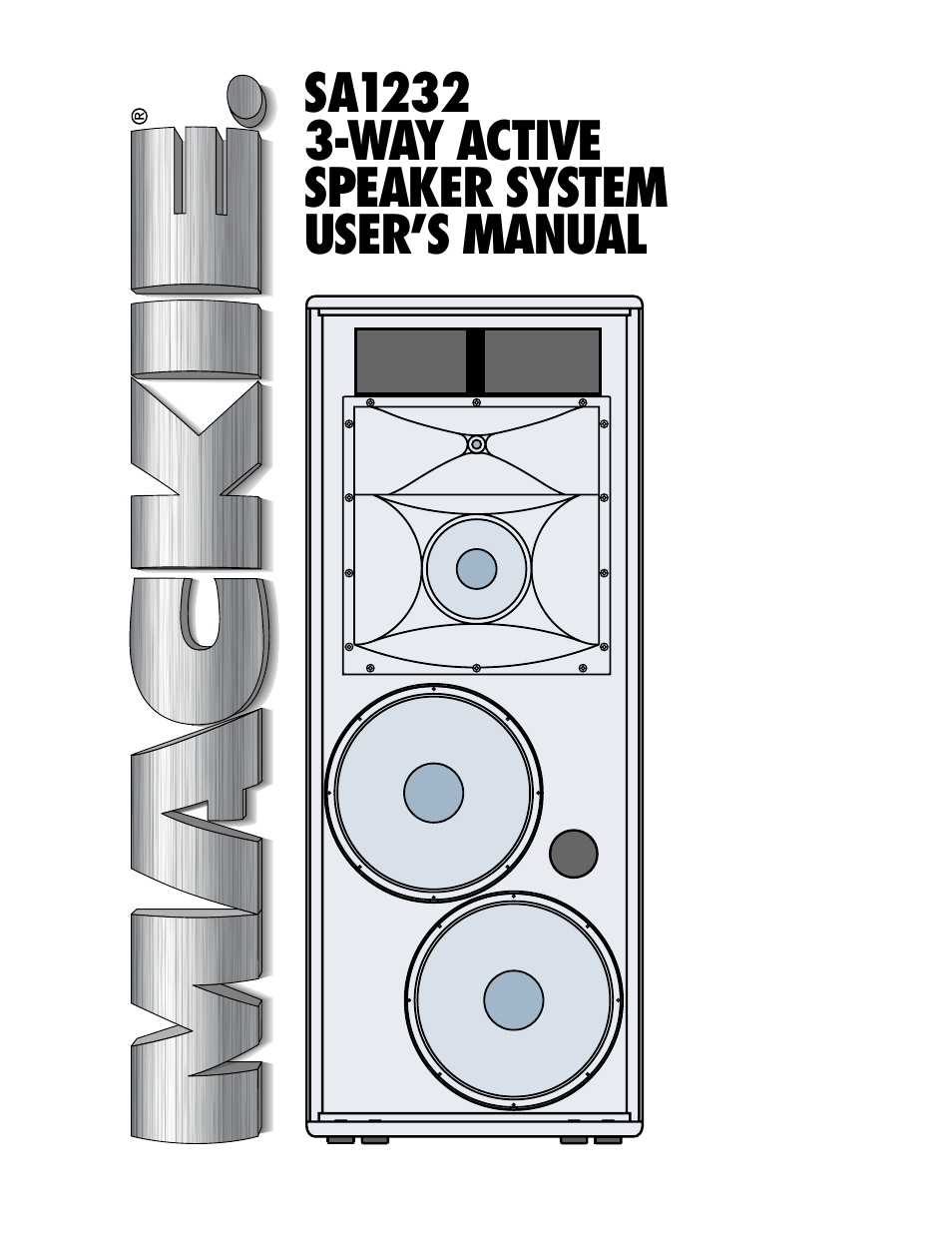 MACKIE SA1232 User Manual | 16 pages