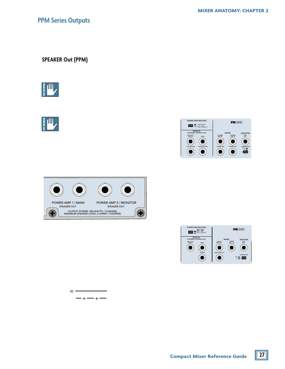 Ppm series outputs, Speaker out (ppm), 408s | 408m | MACKIE Compact Mixer User Manual | Page 11 / 14
