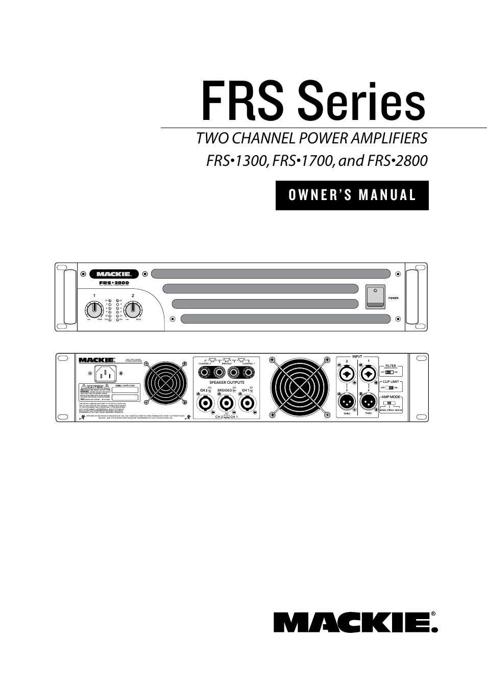 MACKIE FRS1300 User Manual | 20 pages