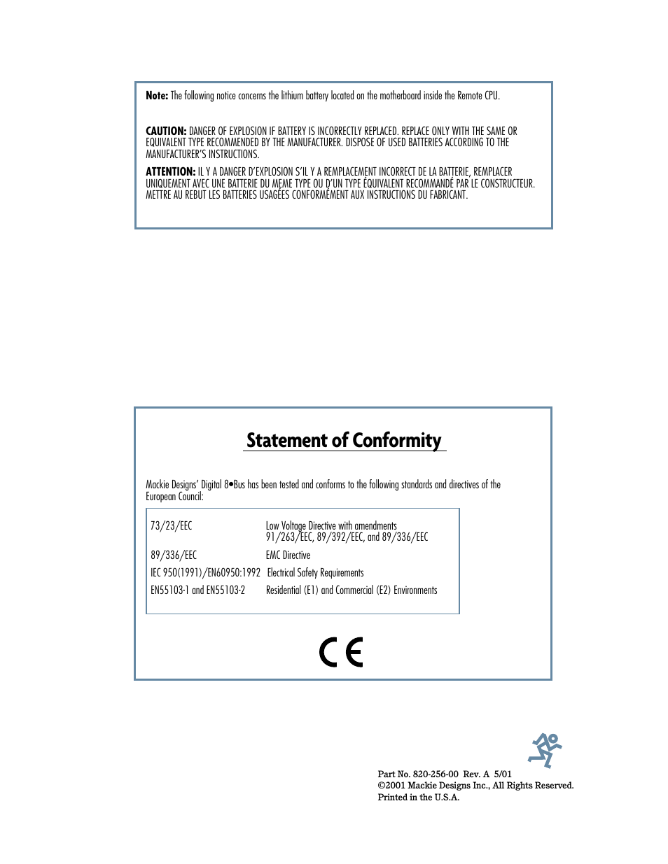 Statement of conformity | MACKIE Digital 8 BUS Version 3.0 User Manual | Page 3 / 8