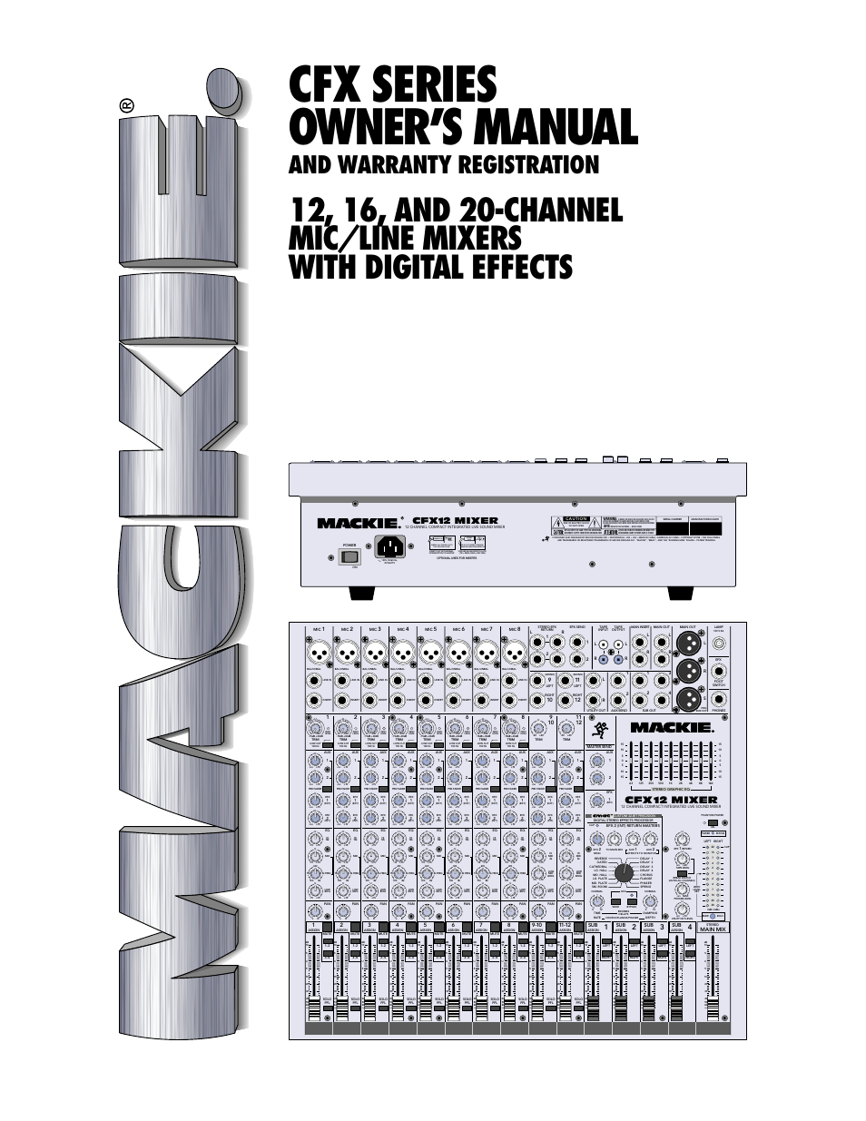 MACKIE CFX SERIES User Manual | 24 pages