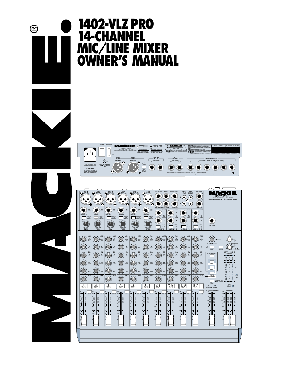 MACKIE 1402-VLZPRO User Manual | 36 pages