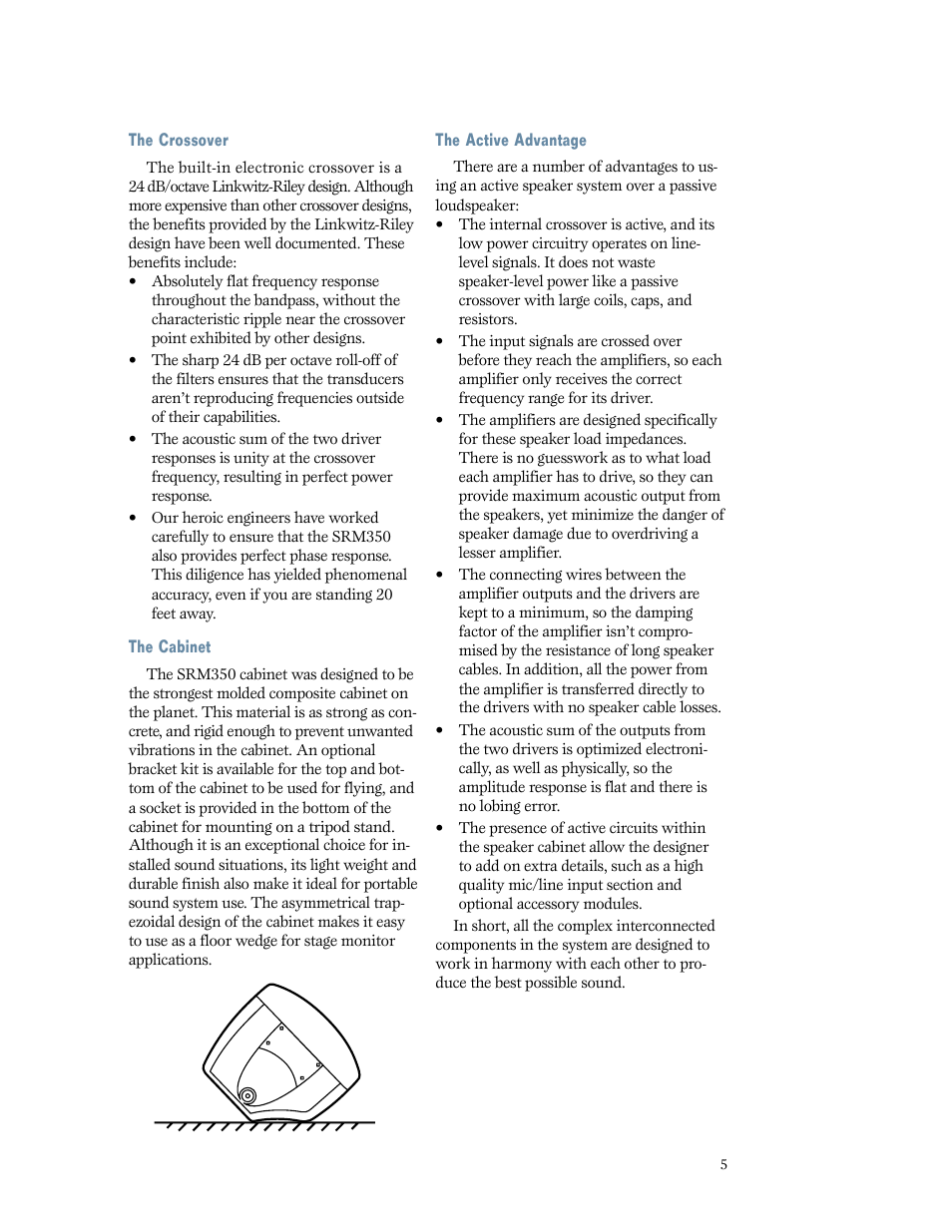 MACKIE SRM350 2-WAY User Manual | Page 5 / 20