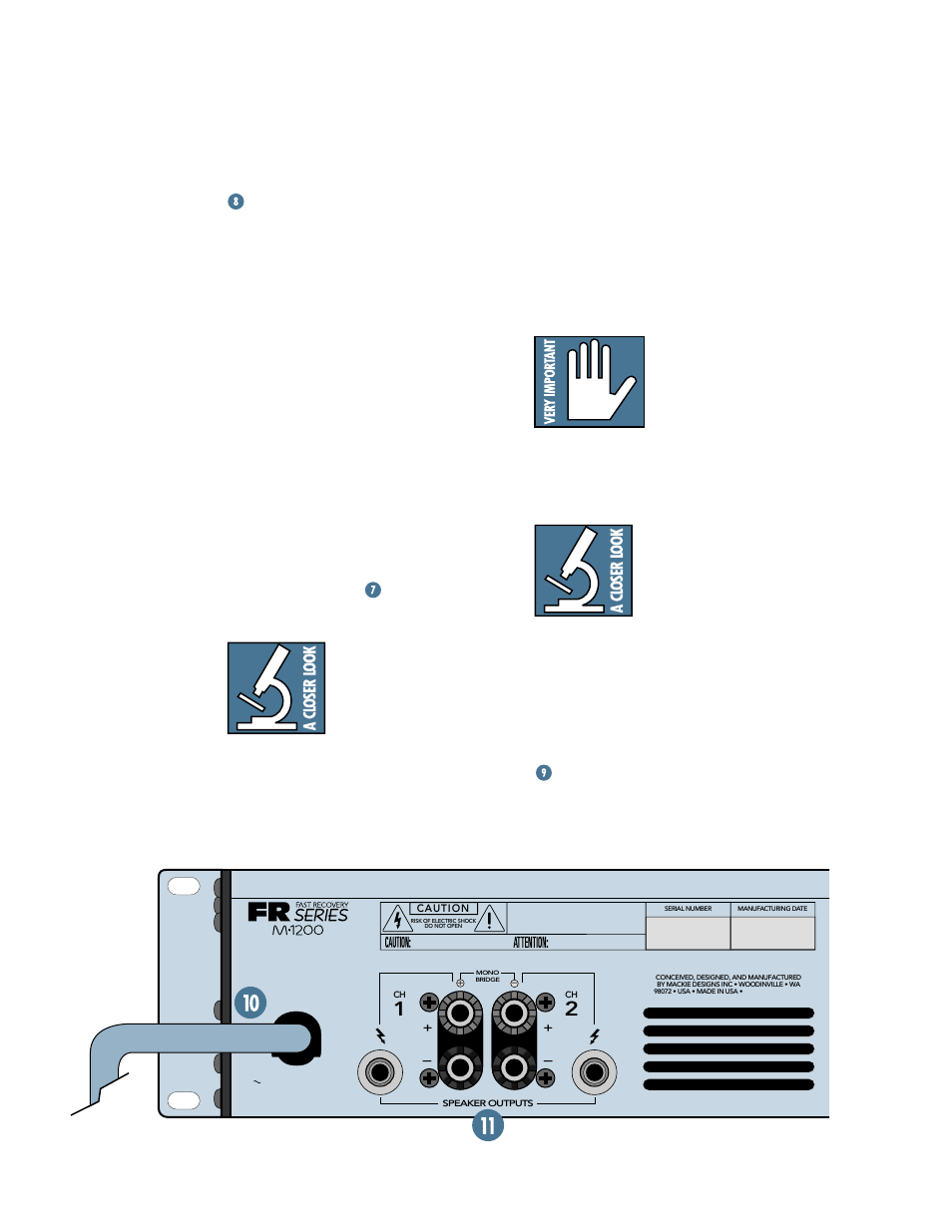 Temp status, Power | MACKIE M1200/M1400 User Manual | Page 14 / 43
