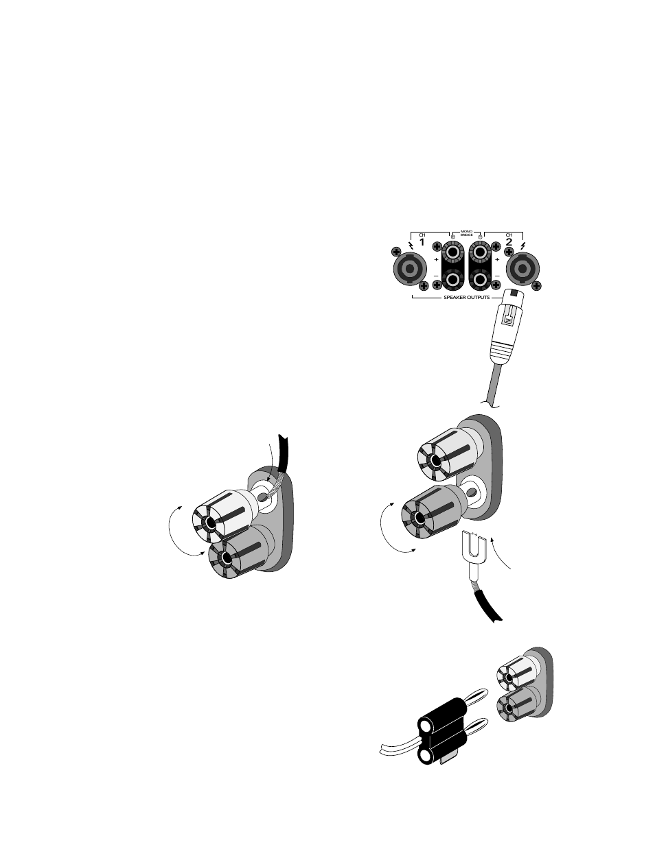 Binding posts, Speakons, Speakon | MACKIE M1200/M1400 User Manual | Page 34 / 43